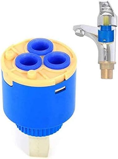 40mmセラミックディスク水栓カートリッジ 1個入り 浴室 洗面台シングルレバー混合水栓交換用バルブ 水栓修理補修部品(A-40MM)