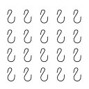 S字フックSじフック大S形フック(20個入り)吊り下げフック黒小物掛け吊り下げ収納洗濯観葉植物ガーデニングハンガーラックSカン丈夫止め金具防錆キッチン浴室トイレ...