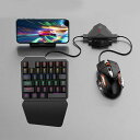 ハーフハンドゲーミングキーボードとマウスコンボ35キーPUBG有線メカニカルRGBバックライト付きハーフキーボードリストレスト付き有線ゲーミングマウスコンバータ