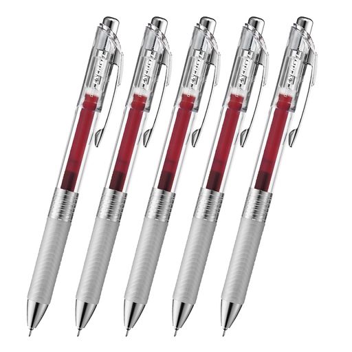 ぺんてる ボールペン ゲルインキ エナージェル インフリー 0.5mm クリア軸 XBLN75T...