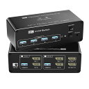 【8Kデュアルモニター同時表示】DISPLAYPORTKVM切替器SW623DPPCPS5PS4対応2PC切替4K144HZDP1.4USB3.0KVMスイッチャーUSB2入力4出力マウスキーボード職場