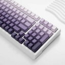 KEECIPALVIOLETキーキャップOEMプロファイルPBT染料昇華メカニカルゲーミングキーボード用トッププリント136キーCHERRYGATERONKAILHOTEMUMX構造に対応(OEMPURPLE-SIDE)