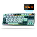 LTCNIMBLEBACKNB841PRO75%ワイヤレスメカニカルキーボード(ディスプレイスクリーンとノブ付き)、2.4G/BT/USB-C有線RGB84キーゲーミングキーボード、3層ダンパー、ホットスワップ