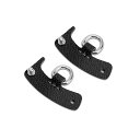 TUKYWANバッグ変形アクセサリーミニロンシャンストラップ用、レザーショルダーストラップパンチフリー餃子ハンドバッグクロスボディバッグ変換(ブラックシルバー)