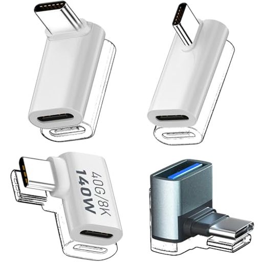 usbc変換アダプタusb-cl字タイプcl字4個セット40Gbps高速データ転送140W充電8K@60Hz動画usb-cl型3個USB..