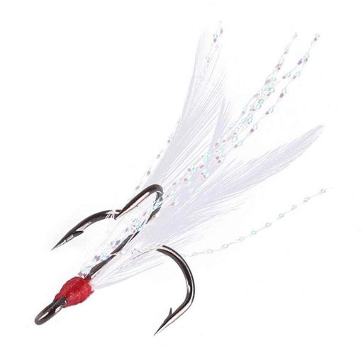 Alioayトリプルフックトレブルマジックフェザーフック高強度釣りフック20本セット釣り針釣具(10#)