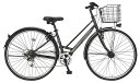 【完全組立配送】27型レアルタシティS-D外装6段BAA適合車LEDライト1.2MM肉厚チューブ前後Vブレーキマットブラック
