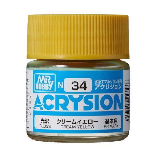 GSIクレオス(GSICreos)GSIクレオスアクリジョンカラークリームイエロー光沢10ml模型用塗料N34