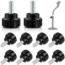 ネジハンドルネジボルトM4x10MM小型グリップスターノブハンドルネジローレットクランプノブつまみネジ丸型歯車設計ノブねじ取り付けも簡単プラスチックハンドツイストボルト交換用ブ…