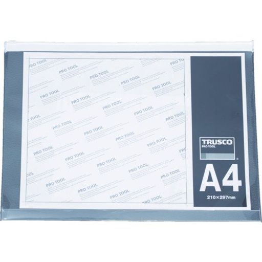 トラスコ中山(TRUSCO)ファスナー付クリアケースSFCA4A4x10枚【ケース販売】