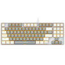 ゲーミングキーボード有線89キー英配列数字機能キーUSBコンパクトメカニカルキーボードダブルスペルカラー全機能ブラウン赤青軸段落感9種類LEDバックライト呼吸モード防水高耐久性PC用…(2)