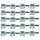 VKLSVAN20個入りマイクロUSB右向き矢印DIPコネクタメス5ピンピンボード2.54mmMicroUSB5V電力変換モジュール(2)