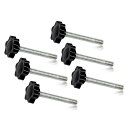 SPEEDWOXノブねじM6x506本入り八幡ねじ6角ボルトハンドルネジグリップノブナット
