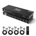 TESMART8ポートHDMIKVMスイッチパソコン8台モニター1台切り替えKVM切替器RS232ポートLANポート搭載自動スキャン自動検出機能4K@60HZH...