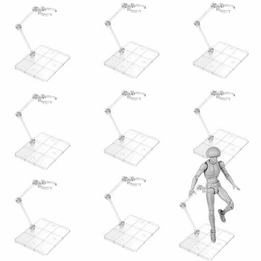 8個セット アクションベース フィギュアスタンド フィギュア 台座 安定性 コンパクトサイズ フィギュア スタンド 回転 多用途使用可能