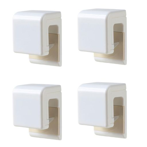 SaveSooo歯磨き粉ホルダー浮かせる4個壁に固定洗顔料歯磨き粉壁掛け(白)