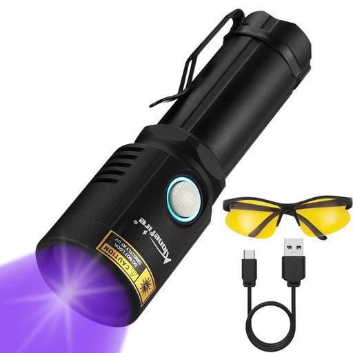 Alonefire X901UV 10W ブラックライト 強力 LED UV ライト 波長365nm 紫外線ライト...