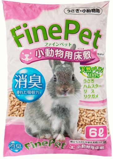 樂天商城 - 常陸化工 FinePet 小動物用床材 天然パイン材 6L 4袋 単品