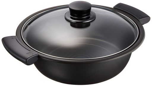 メーカー型番:KZ-AN10-K サイズ:内径=244mm、深さ=72mm 本体重量:約1.8kg 素材・材質:SUS+アルミ、ガラス蓋 原産国:鍋=日本、ガラス蓋=ベトナム 保証期間:1年 個装形態:茶段ボール