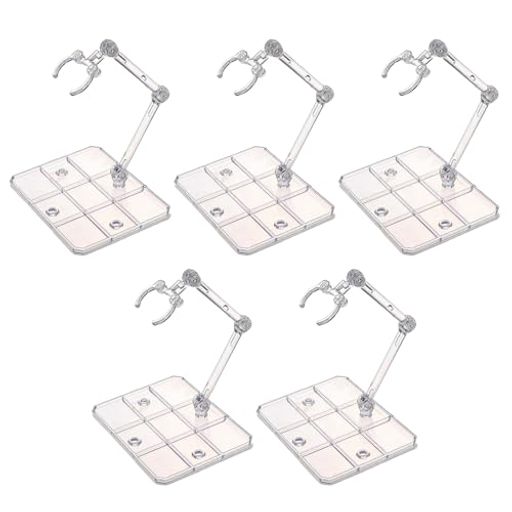 フィギュアスタンド 5個セット 3mm軸 透明 回転式 180度可動 汎用 プラモデル用 デ...