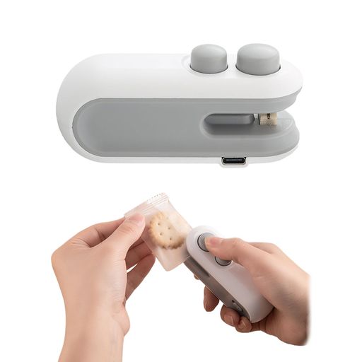 Coollooda フードシーラー ヒートシーラー ミニバッグシーラー カット&密封 2-in-1 バッグシーラー 背面マグネット ハンディ 操作簡単 軽量 お菓子 食材保存 家庭用