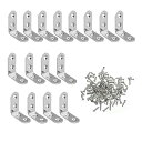 YTTEEIRRACL字金具ステンレス接合金具L字40*40*16MM16個セット専用ネジ66個付き家具の補強金具転倒防止固定金具耐震金具L字