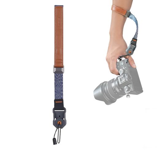[XILETU]カメラストラップ磁気ロックカメラハンドストラップ速やかに取り外し可能調節可能な長さインストールが簡単便利なカメラストラップ手首大多数の一眼レフカメラに対応(青)