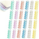 COEHAOPIKE24個セットバインダーリング5穴リーフバインダーリング6色入穴径15MMブックリング取り外し可能A4A5B5製本用とじ具ファイル本製作単語帳手帳カレンダー資料保存ファイル整理アルバム