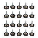 20個ステンレススチール製ネジカバーキャップ、ミラーネジ0.63インチ/16MM、キャップ付きミラー装飾ネジ、ファスナー、マットブラック