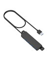 USBハブ4ポートUSB3.0ハブSLEIJAOOE【超小型・軽量設計】USBハブ120CM延長ケーブル5GBPS超高速MACBOOK/SURFACE/CHROMEBOOK他ノートPC対応(USBハブ(USB3.0*4))