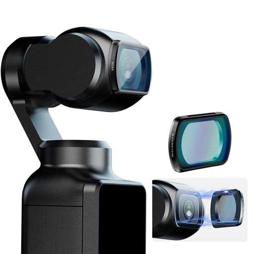 Ulanzi1/4ブラックソフトフィルターPocket3用フィルター磁気吸着光学ガラス多層ナノコーティングアクションカメラレンズアクセサリー撥水防汚アルミ枠軽量1枚入りPK-01