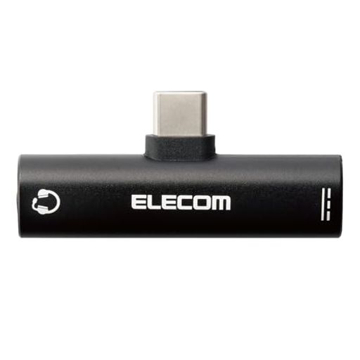 エレコム 変換アダプタ usb c - イヤホンジャック 4極 φ3.5mm 給電機能付き 60W US...