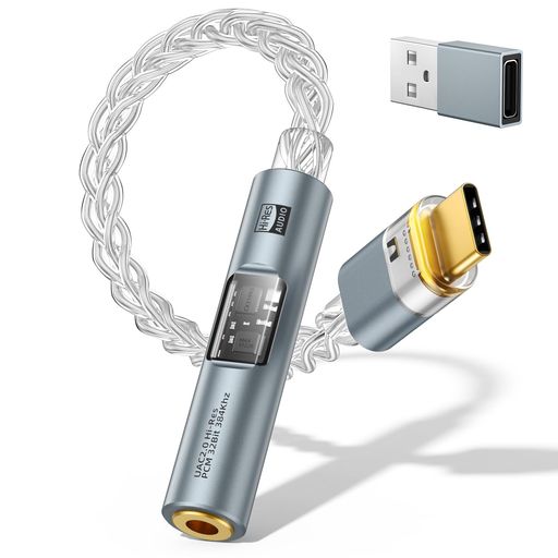 MoKo USB C to 3.5mm イヤホンジャック 変換アダプター DACアダプター イヤホンケ...