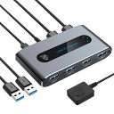USBスイッチャー3.0切替器2台PC2台用切り替え機YUKIDOKEセレクターハブマウスキーボードプリンタ切替USBスイッチャー在宅勤務
