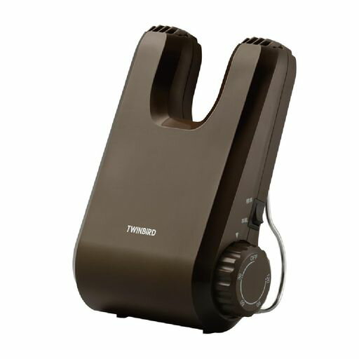ツインバード靴乾燥機シューズドライヤーコンパクト上履き革靴カビニオイ防止脱臭タイマー機能ブラウンSD-4546BR