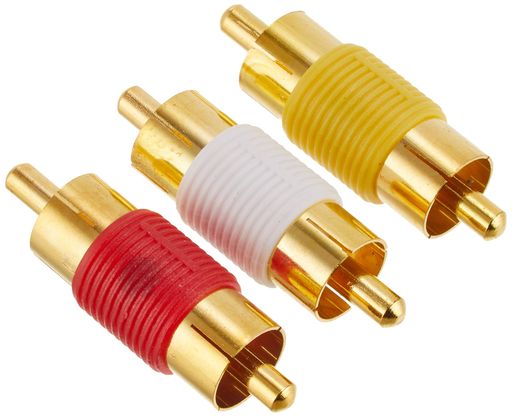 RCA接続コネクターAV用3個入オス-オスRR-04