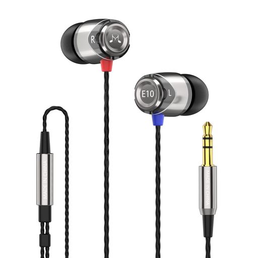 SoundMAGIC E10 イヤホン ノイズキャンセリング 有線 カナル型 強力低音 HIFIステレオ スポーツ (グレー)
