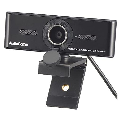 オーム(OHM)電機AudioCommWEBカメラマイク付きフルHD1080PUSB給電軽量小型リモート会議WB-CA200N03-1674ブラック