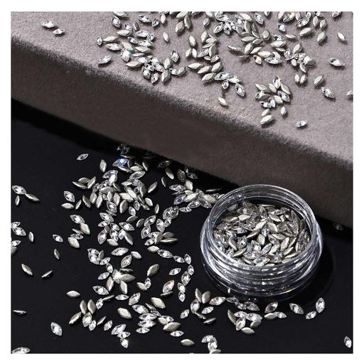 ネイル ラインストーン 100個セット ホースアイ ラインストーン 1.5x3mm ネイル用 ...