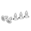 DTGN30個#14X1/2”丸頭木ねじ304ステンレス鋼十字頭自己攻釘-木工家具に適しています-シルバー