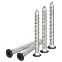 DTGN50個#12X2-1/2”フラットヘッド木ねじ304ステンレス鋼黒十字頭自己攻釘-木工家具に適しています-レンガレッド