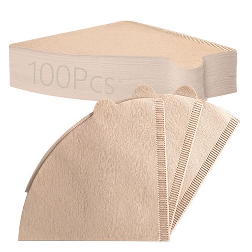 Joogee100枚入りコーヒーフィルターV60使い捨てコーヒーフィルター1~4杯用ペーパー02フィルターコーヒ..