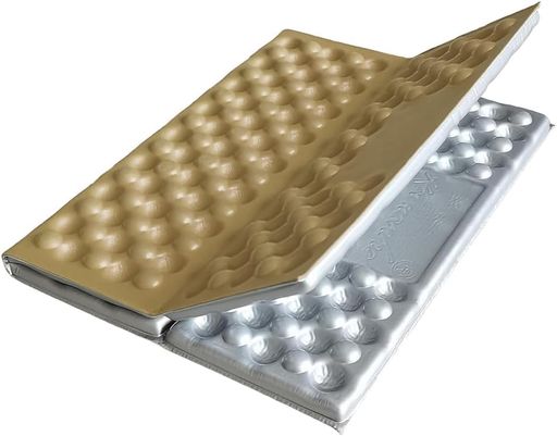 座布団アウトドアコンパクト折りたたみサウナマットクッション28cmx40cm58g軽量携帯便利冷気遮断キャンプ登山スポーツ観戦釣り花見(ゴールド)