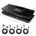 TESMARTUSB-CMSTHDMI+DISPLAYPORTKVMスイッチ2入力2出力デュアルモニターUSB3.0KVM切替器4K@60HZ2ポート切替器2台パソコン2ディスプレイ充電対応ホットキーEDID機能