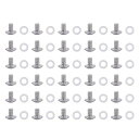 GEEEKPI#10-32X5/16インチなべ頭ねじワッシャー付きDESKPIRACKMATET1/T0/T2ラックマウント/サーバーキャビネット用(30)