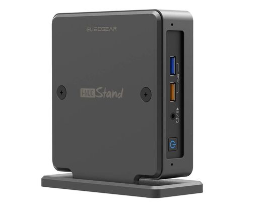 IntelNUC用垂直スタンド、ElecGeariNUC-Kアルミニウムデスクトップサポート冷却ホルダーケースデスクトップVESAマウントスペース節約オーガナイザー、IntelNUC11、10、8、7、6の薄型版小型PCベア…