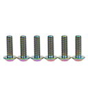 DINGTAIM8X25MMP1.25MM低頭六角穴付きボルトねじチタン合金ヘッドボルトレインボー6本入