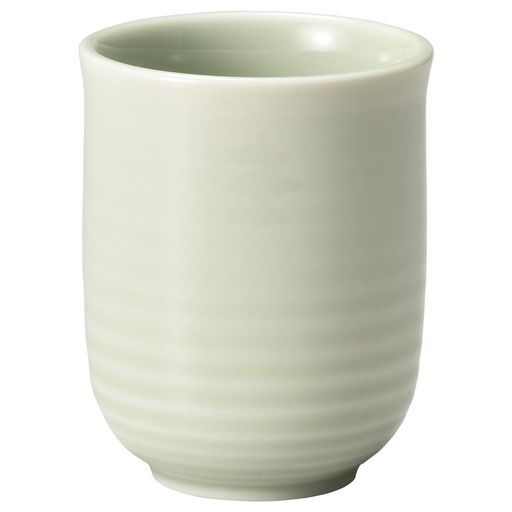 山下工芸 湯呑み 磁器 φ7.4x9.2cm(230cc) ヒワ釉六兵湯呑