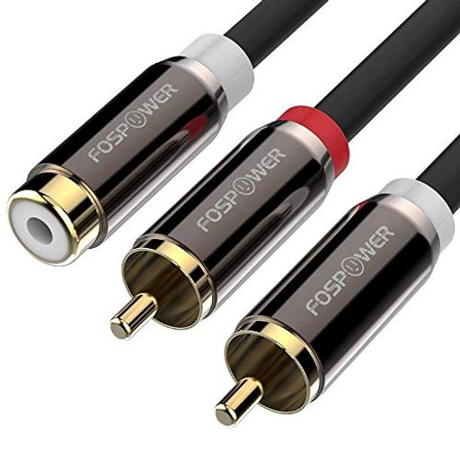 FosPower Y型 (Yスプリッタ) 2オス-1メス RCA アダプター ステレオオーディオ 延長...