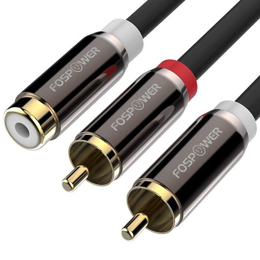 FosPower RCA Y型分配ケーブル Yスプリッタ オーディオ延長変換, 20cm 2オス1メス